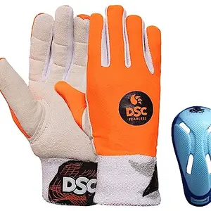 DSC Cotton Pro Cricket Wicket Keeping Inner Gloves Mens, Multicolour Armour Cricket Abdominal Guard (Mens, Multicolour)