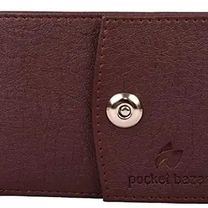 pocket bazar Leather Wallet Men || Leather Wallet for Boys || Card Holder || 6 Card Slots || Purses || Money Wallet || Multicolor (Brown-01)