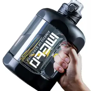 Drumstone (�������������� ���� ���������� ���������������� 2L Leak-Proof Water Bottle with Flip-Top Lid & Straw, BPA-Free, Wide Mouth, Anti-Slip Grip, Large Capacity Hydration Jug for Gym