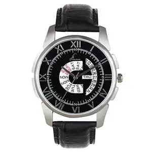 Jack Klein Black Dial Black Strap Day and Date Working Multi Function Watch