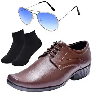 Vitoria Greaceful l Men Black Lace Formal Shoes with Black Socks & Silver Blue Avter/9