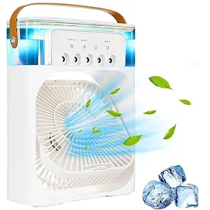 Portable Air Conditioner Fan, Mini Personal Evaporative Air Cooler Oscillation/Humidifier/Timing Function, Desktop Misting Fast Cooling Fan