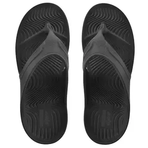 SLIPOVER Flip Flop (Mens V Black) Slippers for Men Stylish|Comfortable|Soft|Lightweight|Anti-Skid|Slides|Lab tested|Casual|EVA Slippers|Chappals, Ideal for: Mens|Boys|Color: Black|Size: 6