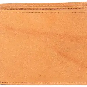 Men Brown Pure Leather RFID Wallet 7 Card Slot 2 Note Compartment