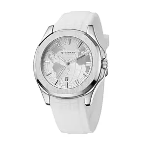 Visit the Giordano Store Giordano Stylish World Map Design Watch for Men with Round dial and Textured Silicone Strap