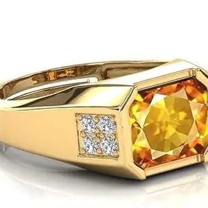 MBVGEMS 2.50 Ratti Handcrafted Finger Ring With Beautifull Stone sunela ring for Men & Women Jewellery Collectible sunela ring Gold Plated for Men and Women
