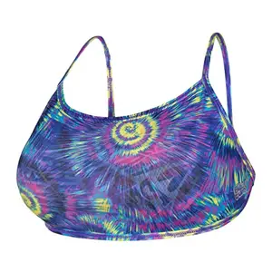 Speedo Women's Hippy Explosion Flip Reverse Top Swimwear - Navy & Chroma Blue