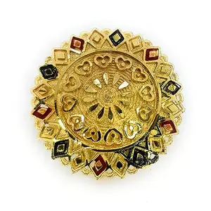 SBS Meenakari Work, Micro Gold Plated, Free(Adjustable) size Artificial Ring for women and girls (D/8)