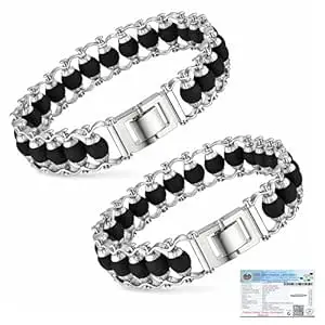 Gratify Karungali Wood Bracelet for Men & Women | Original Ebony (Karungali) Beads | Modern Spiritual Bracelet for Meditation, Positivity & Energy Balance | Includes Certificate of Authenticity