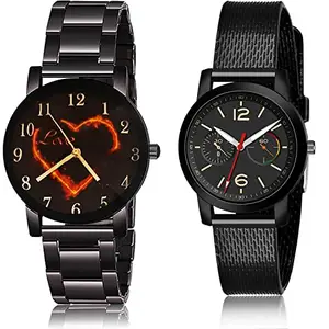 NIKOLA Fashionable Analog Black Color Dial Women Watch - GCPL7-(64-L-10) (Pack of 2)