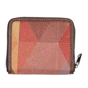 ZOUK Multicolored Vegan Leather & Jute Khadi Women's Mini Wallet (ZWB01)