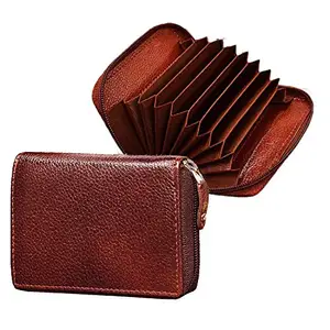 ABYS Bombay Brown Genuine Leather Card Holder ||Card CaseCredit Card Holder||Debit Card Holder for Men and Women (7 Card Slot)