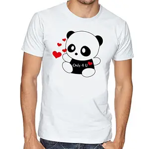 DreamBag LIMIT Fashion Store - Only 4 U Cute Panda Unisex T- Shirt, Extra Small (White)