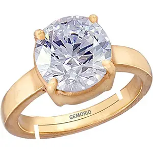 Gemorio Zircon 5.5cts or 6.25ratti stone Panchdhatu Adjustable Ring for Men