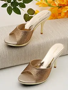 pelle albero Synthetic Heels sandal For Women PA-PL-5301 GOLDEN