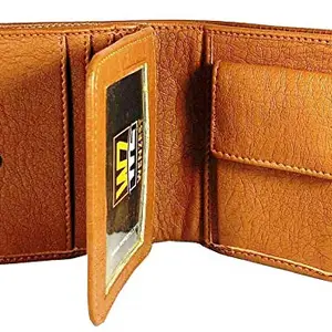 DRYZTOR Wallet Club ® Men's Black RFID Protected Genuine Leather Wallet (WC-BTG-gw-05) (Tan)