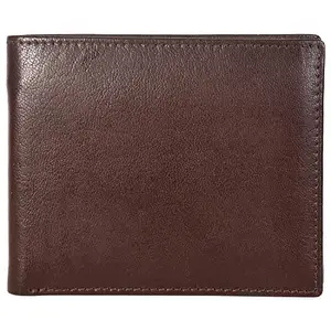 Leatherman Fashion LMN Men Casual Brown Genuine Leather Regular Size Wallet (3 Card Slots)