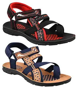 Dashny Combo Pack Of 2 Comfortable Stylish Casual Sandals For Men 7 UK (Combo-(2)-312-310)