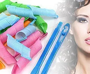 Ekan 18 Pcs Hair Curlers Rollers Spiral Curls Styling Kit No Heat Hair Curlers Magic Styling Kits (Hair Roller)