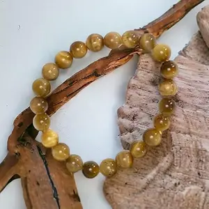 CruzStone Cats Eye Crystal Bracelet Stylish Cats Eye Stone Bracelet Original Certified लहसुनिआ ब्रेसलेट Yellow Cats Eye Gemstone Bracelet Lehsuniya Stone Bracelet Premium Lehsunia Bracelet