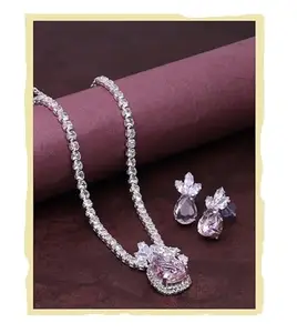 Necklace Stone Pendant Set