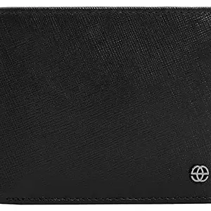 eske Delphine - Genuine Leather Mens Bifold Wallet - Holds Cards, Coins and Bills - 7 Card Slots - Everyday Use - Travel Friendly - Handcrafted - Durable - Water Resistant -Earth Black