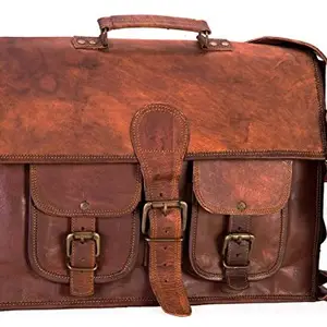 Vintage Fashion Genuine Leather Bag Laptop Vintage Messenger Bag Handmade Unisex Fits Laptop Upto 15 Inches