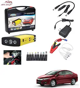 AUTOADDICT Auto Addict Car Jump Starter Kit Portable Multi-Function 50800MAH Car Jumper Booster,Mobile Phone,Laptop Charger with Hammer and seat Belt Cutter for Honda New City Idtec(2014-Present)