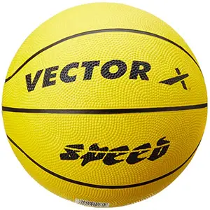 Vector X Speed Rubber Basketball (Color : Yellow , Size : 7 )