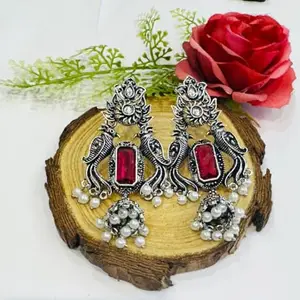 UW GS02 Red Stud Earrings, Minimal Everyday Essentials for Women