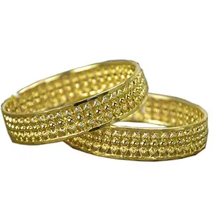 Kollam Supreme Gold Plated Designer Brass Broad Bangle-2.4 For women, Girls 1 Qty