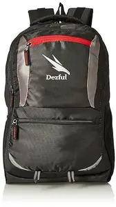 Dezful Medium 20 L Laptop Backpack Men Womens Girls Fashion Polyester Mini Casual Backpack Bags for School, College, Tuition, Office Bag(Black Red,Pack Of 1)
