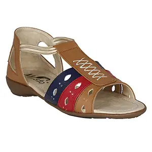 VAGON Women TAN Fashion Sandals-8 UK (41 EU) (VJ1123)