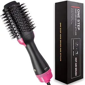 FSDcreation Hot Air Brush 4 In 1 Hair Dryer Brush,One Step Hair Dryer & Styler & Volumizer & Hair Curler, Negative Ions Comb Straightener Salon/Curly Reduce Frizz/Static, 1000 Watts