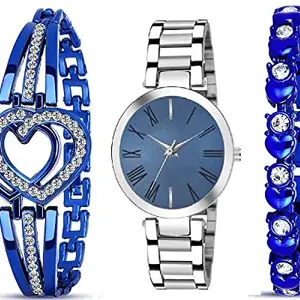 LAKSH Design StylishTrendy Watches and Bracelet Combo for Girls and Women(SR-941) AT-9411(Pack of-3)