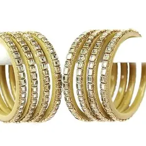 BANGLESKART FASHION Kundan Choki Bangles for Girls & Womens (2.10)