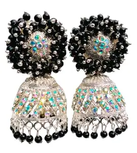 Jhumki earrings for women combo gold & silver plated Traditional54CVB