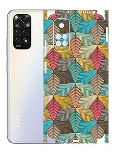 AtOdds - Redmi Note 11 Mobile Back Skin Rear Screen Guard Protector Film Wrap (Coverage - Back+Camera+Sides) (Autumn)