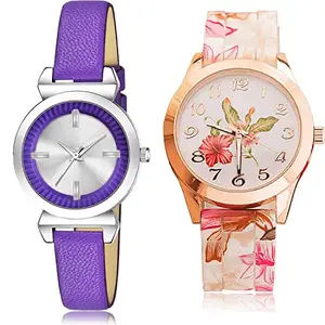 NIKOLA Italian Designer Analog Silver and White Color Dial Women Watch - GW24-G305 (Pack of 2)