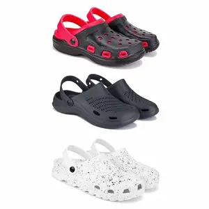 Lightweight Classic Clogs || Sandals with Slider Adjustable Back Strap for Men-Combo(3)-3017-3146-3057-7 White (COMBO(3)-3017-3146-3057-7__BZ)