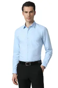 Visit the Peter England Store Peter England Men's Everyday Solid Slim Fit Full Sleeve Formal Shirt | Cotton-Rich