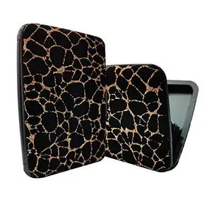 RFID Designer Leatherite Wallet with Glitter Texture Credit Debit Card Holder – (Black, 11 x 7.5 x 1.5 cm)