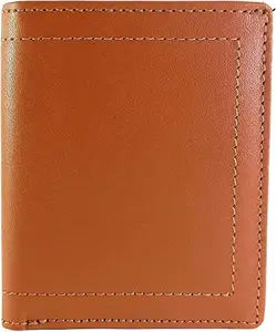 Young Arrow Men Casual Tan Genuine Leather Wallet (5 Card Slots)