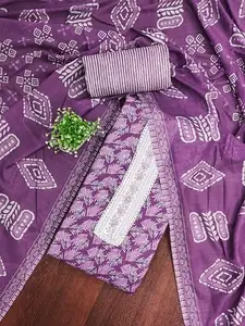 Maroosh Women'S Purple Unstitched Gala Work Cotton Dress Material (MRSMT622PRP)