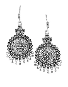 TAZS - TRENDY AMAZING ZEAL STORE TAZS Oxidized Silver Stylish Dangle Earrings for Women and Girls