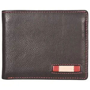 Leatherman Fashion LMN Men Casual Black Genuine Leather Regular Size Wallet (10 Card Slots)