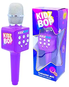 Move2Play Kidz Bop Karaoke Microphone Gift, The Hit Music Brand for Kids, Toy for 4, 5, 6, 7, 8, 9, 10 Year Old Girls and Boys, Purple,KB_Purple