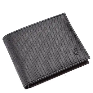 UPTHRUST Black & Brown Vegan Wallet with RFID Protection for Men| Textured | 5 Credit Card Slots I 2 Currency Compartments I 1 Coin Pocket