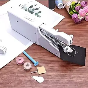 NUXXITO Electric Handy Stitch Mini Hand Sewing Machine for Home Tailoring & Emergency Stitching Space Saver Travel Silai Machine For Curtains, Cotton Cloths, Jeans, Fabrics, Emboidery, Crafts