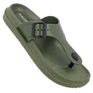 WALKAROO Men Casual Flip-Flops-Trendy|Light Weight and Comfortable|Stylish|WC8711 - Olive